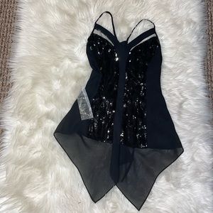 NWT Bebe jungle diva sequined open back cami